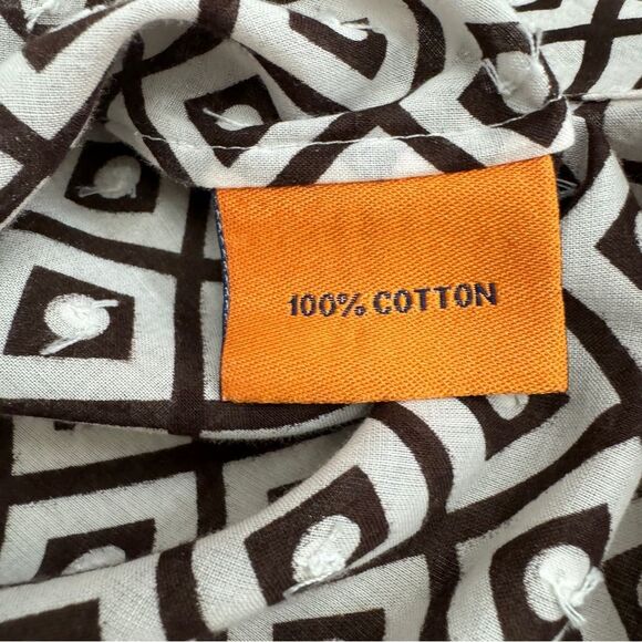 Tory Burch Stephanie Sequin Embellished Tunic Cotton Top Size 2 - Picture 10 of 10